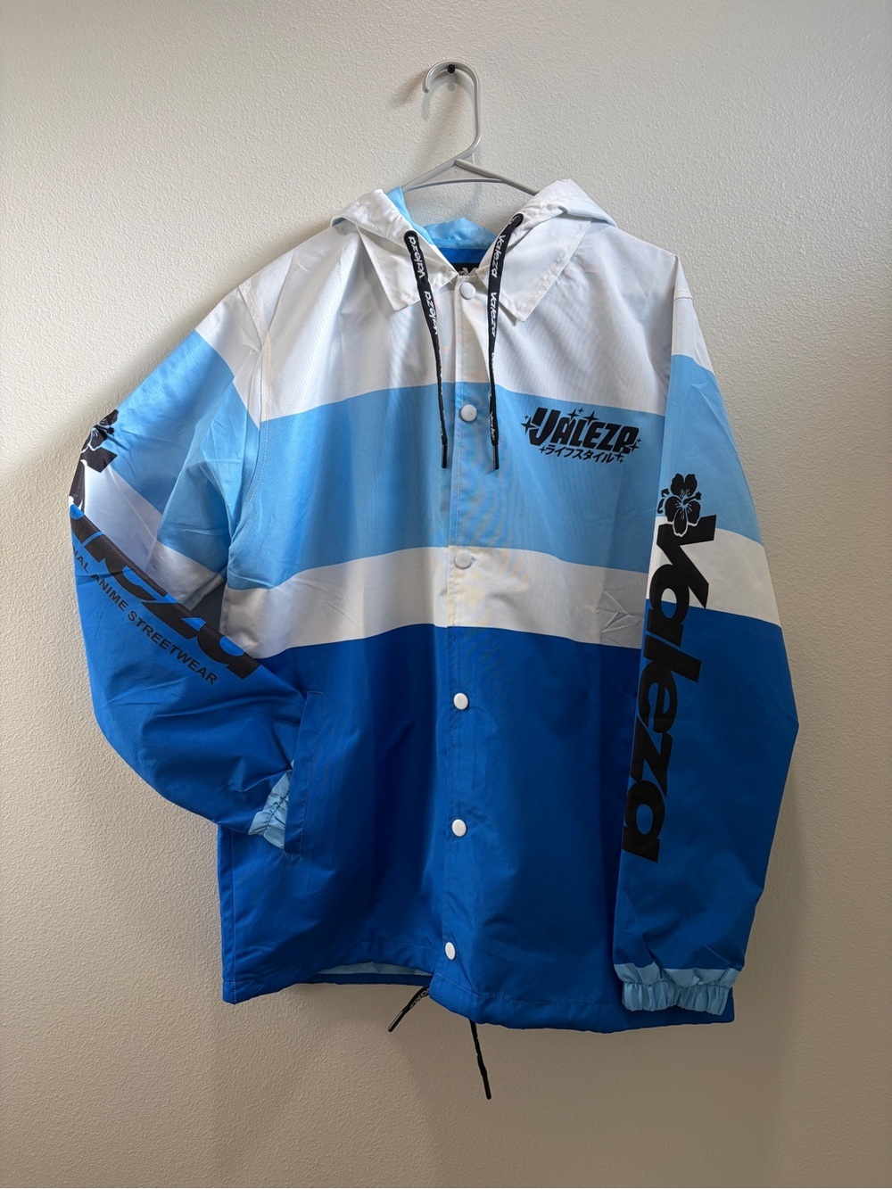 Rare Valeza Anime Style Gradient Hooded Windbreaker Jacket